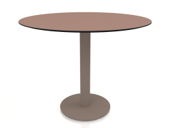 Mesa de jantar com perna de coluna Ø90 (Bronze)