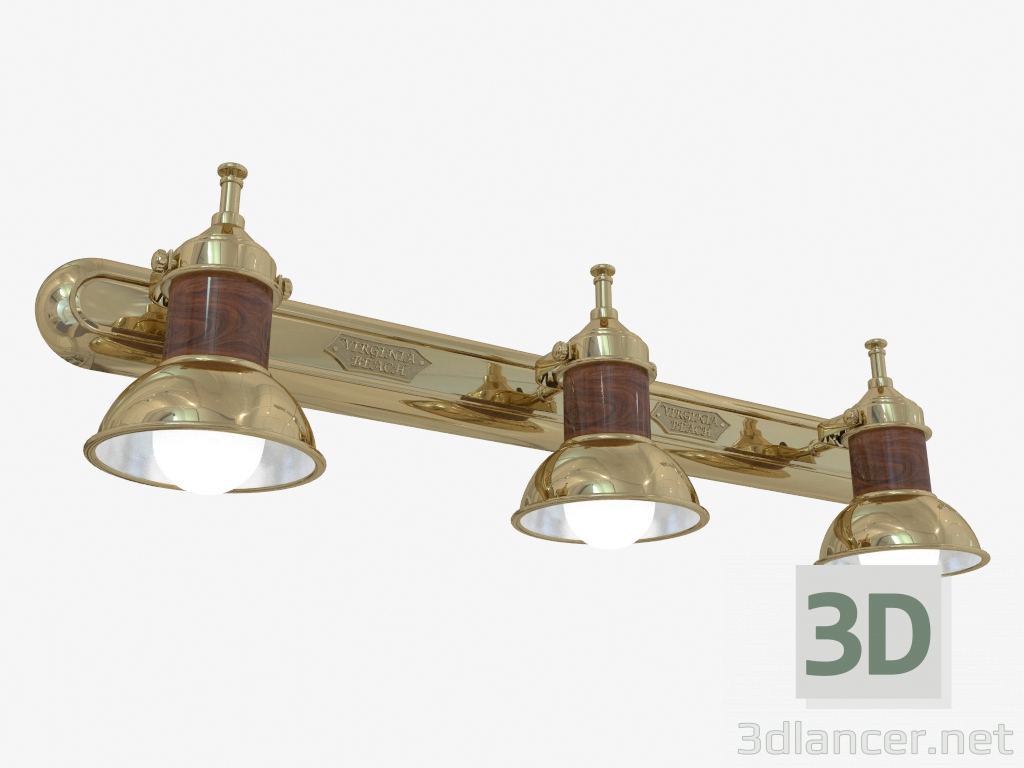 3d модель Светильник настенный трехточечный Arabella – превью