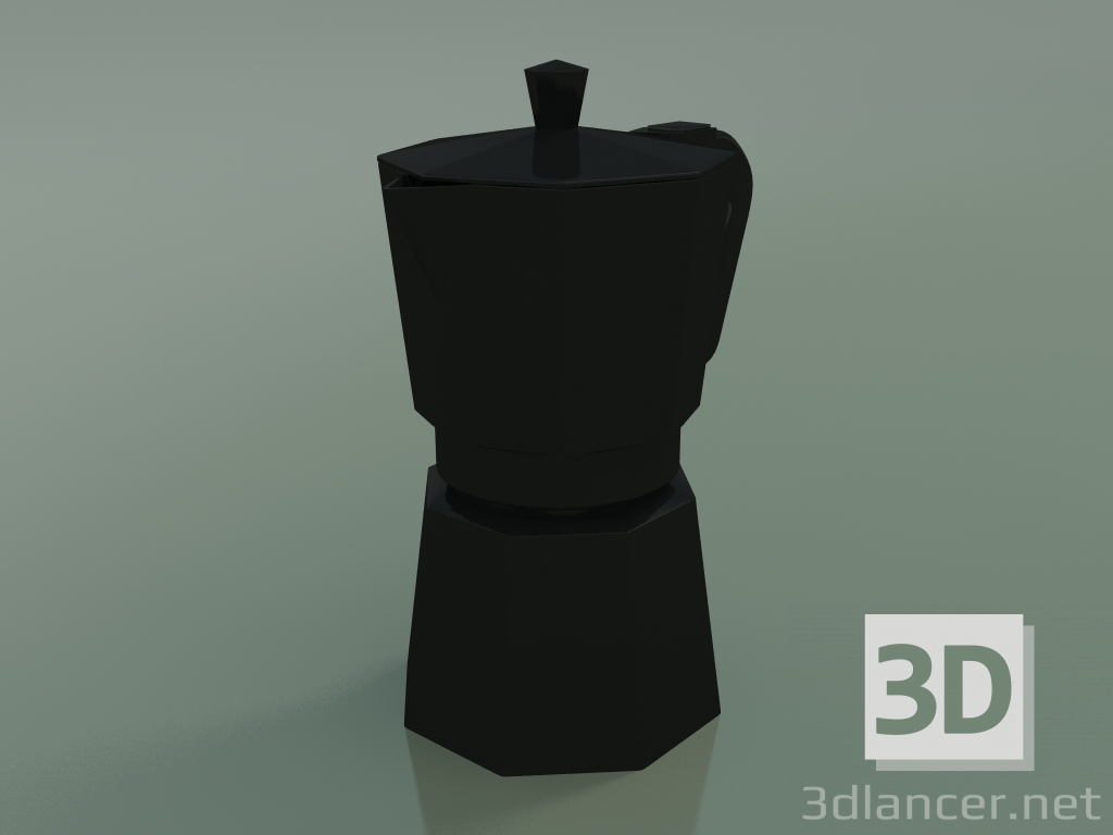modello 3D Moka Pitcher (piccolo, nero) - anteprima