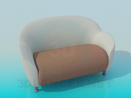 3d модель Кресло двухместное – превью