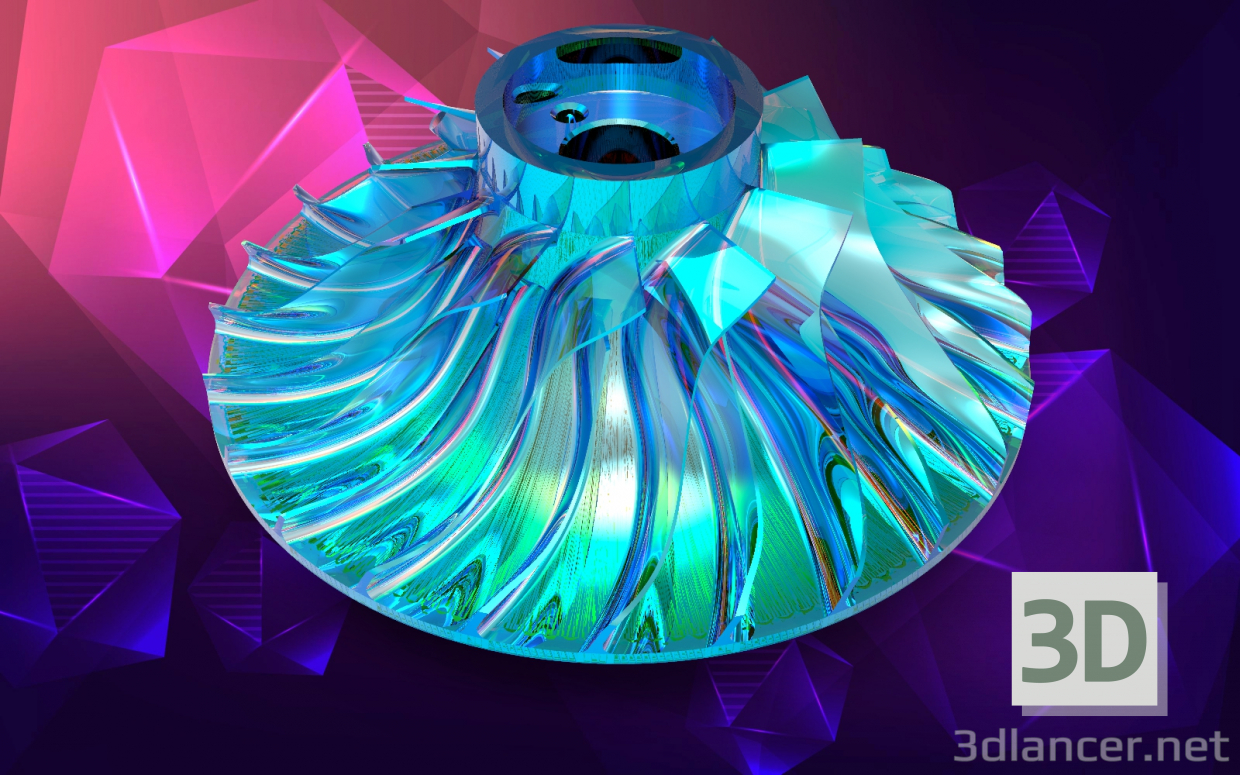 modèle 3D Roue aubagée de turbine - preview