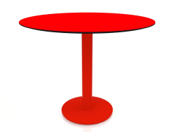 Dining table on column leg Ø90 (Red)
