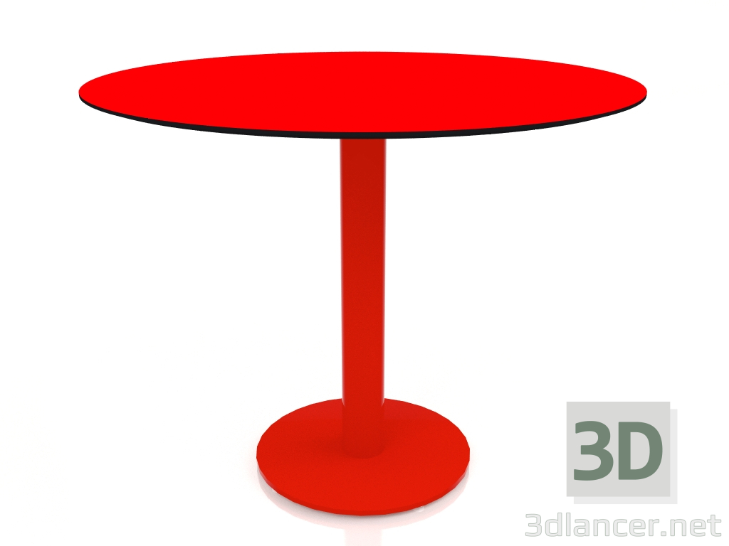 3d model Mesa de comedor con pata de columna Ø90 (Rojo) - vista previa