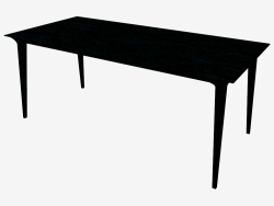 Mesa de comedor (fresno teñido negro 90x180)