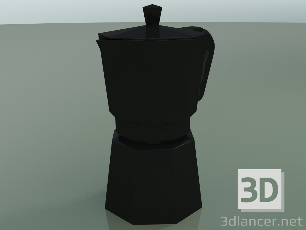 modèle 3D Pichet Moka (grand, noir) - preview