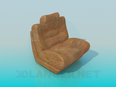 3d модель Кресло с подголовником – превью