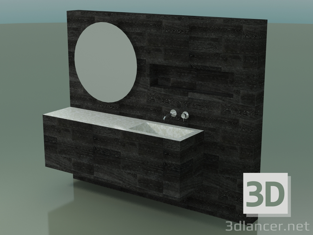 modello 3D Sistema di arredo bagno (D03) - anteprima