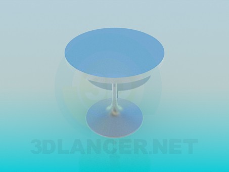 modèle 3D Table ronde en métal - preview