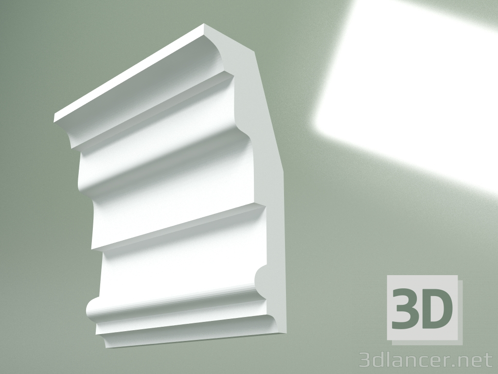 3D modeli Alçı korniş (tavan kaidesi) KT349 - önizleme