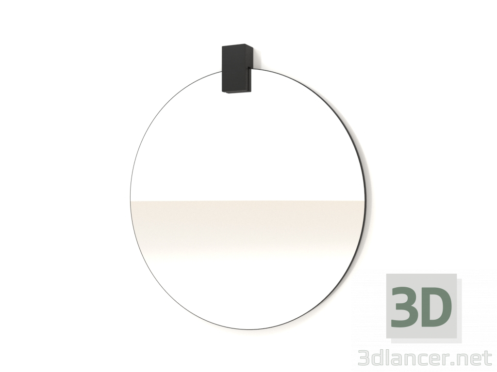 modello 3D Specchio ZL 04 (p=400, legno nero) - anteprima