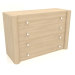3d model Chest of drawers TM 021 (1210x480x810, wood white) - preview