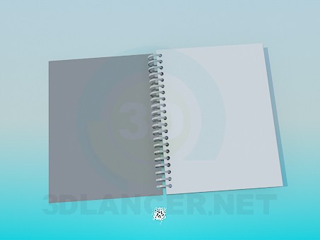 modello 3D Notebook - anteprima
