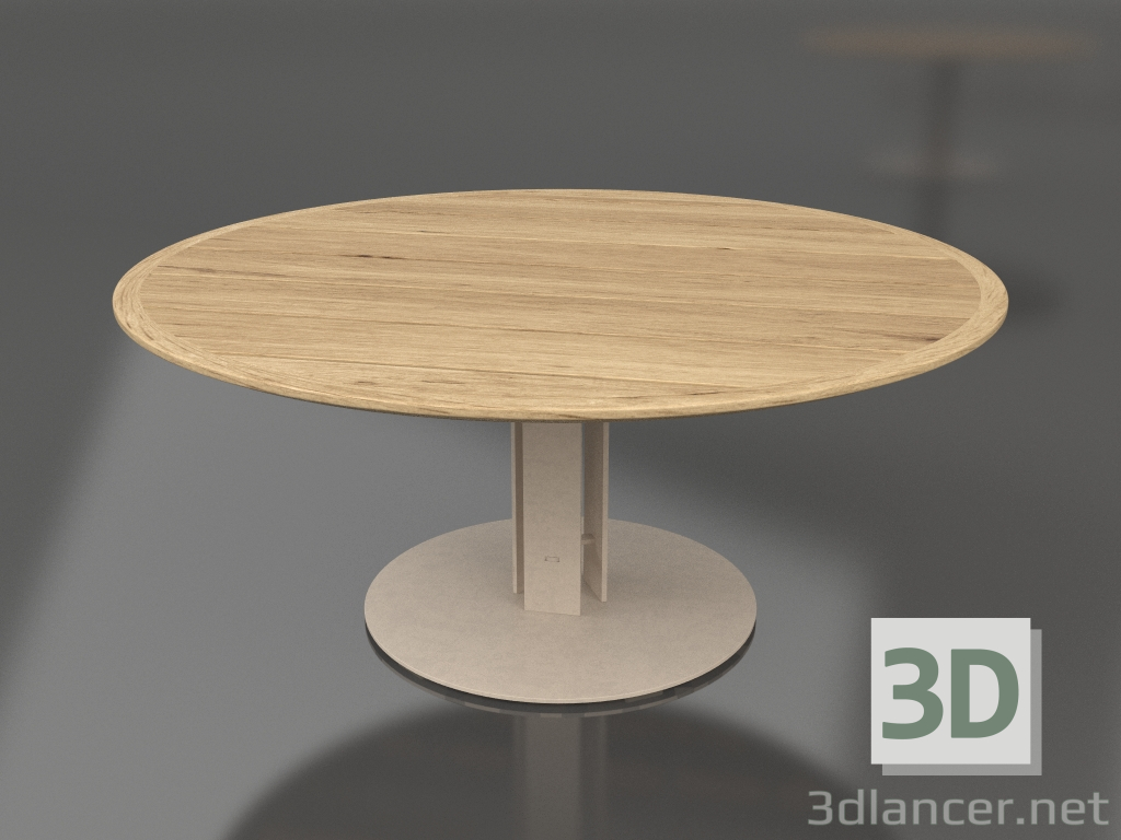 3D modeli Yemek masası Ø170 (Kum, İroko ahşap) - önizleme