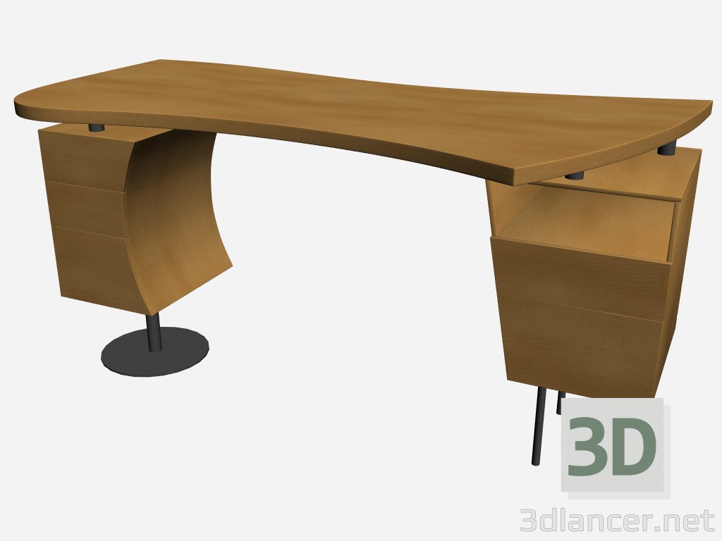 3D modeli Tablo Office Haki scrittoio - önizleme