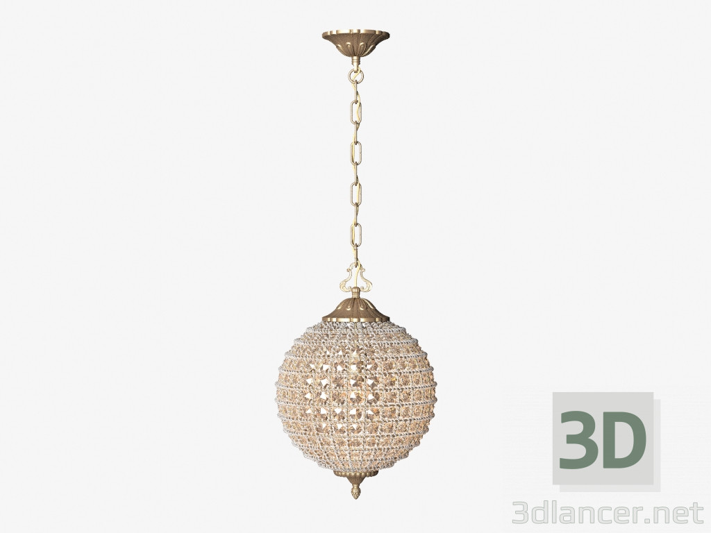 modello 3D Apparecchio d'illuminazione a soffitto Alcazar Crystal Small Lampadario (CH054-1-VBN) - anteprima