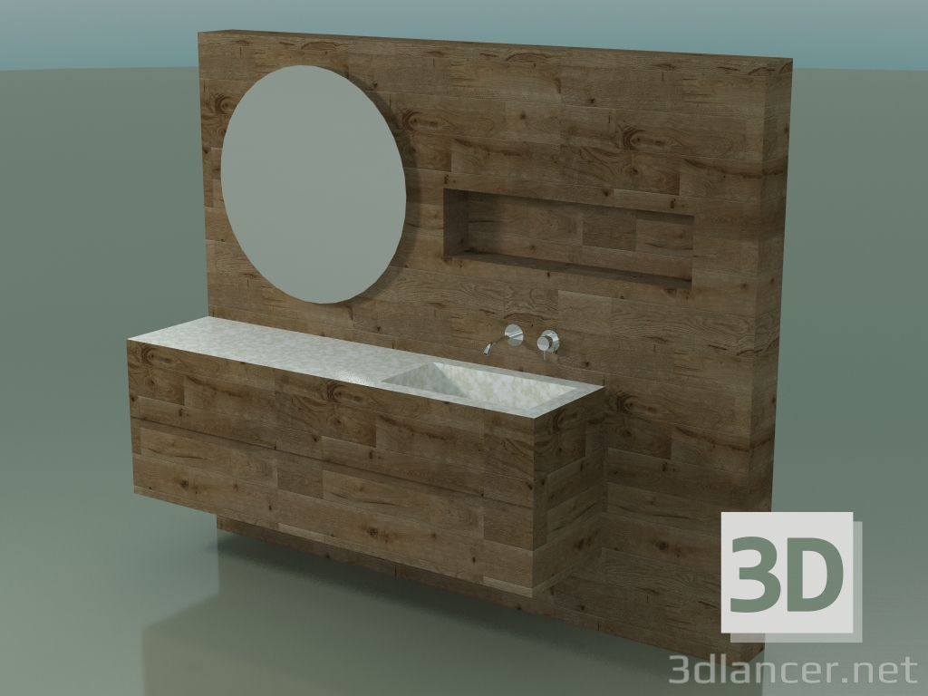 modello 3D Sistema di arredo bagno (D04) - anteprima