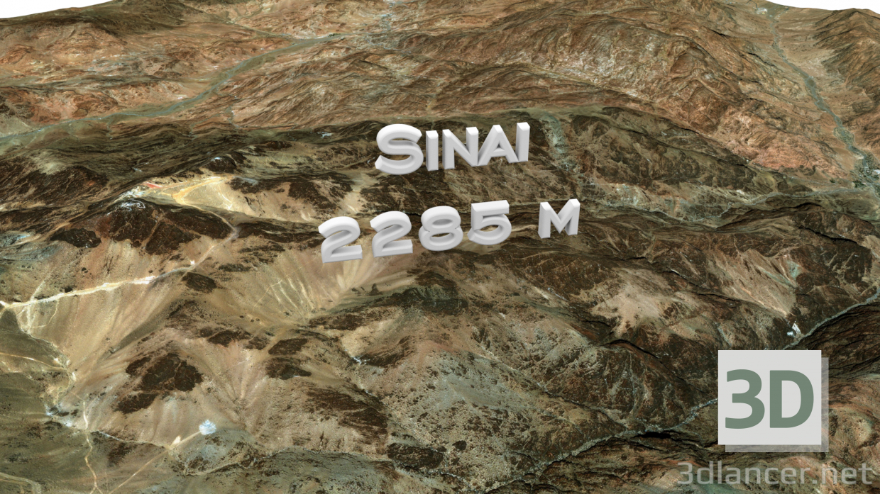 3d Mount Sinai 3D model, Egypt / 3D модель гори Синай, Єгипет модель купити - зображення