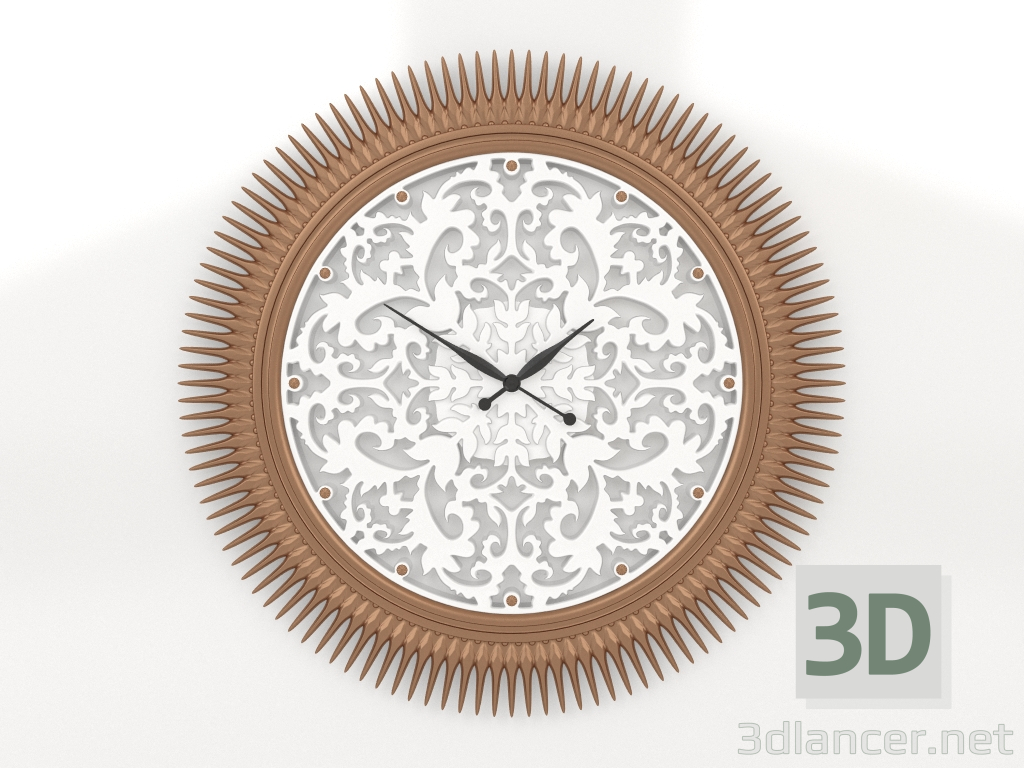 3d model Wall clock ARROW (bronze) - preview