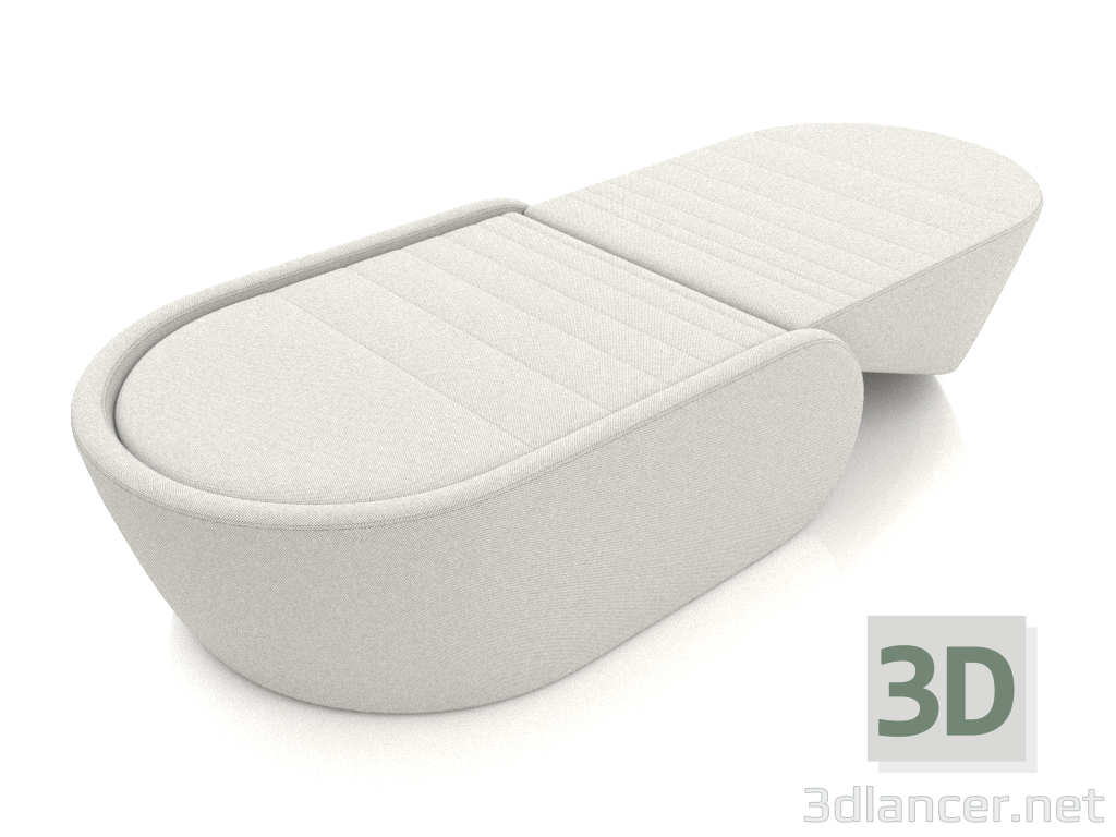 modèle 3D Fauteuil-lit (déplié) - preview