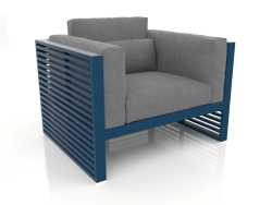Poltrona lounge con schienale alto (Grigio blu)