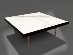 Square coffee table (Black, DEKTON Aura)