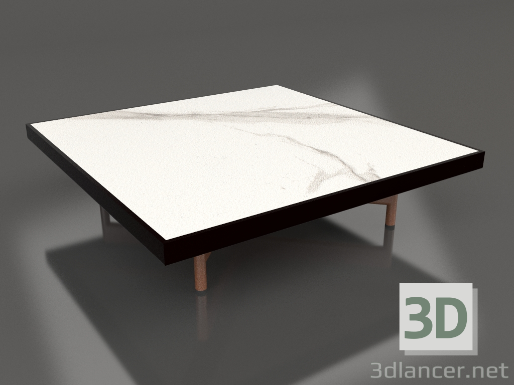 3d модель Квадратний журнальний столик (Black, DEKTON Aura) – превью