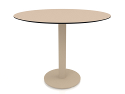 Table à manger sur pied colonne Ø90 (Sable)