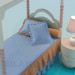 3d модель Дитяче ліжко з дахом – превью