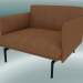 3d model Contorno del sillón (cuero coñac refinado, negro) - vista previa