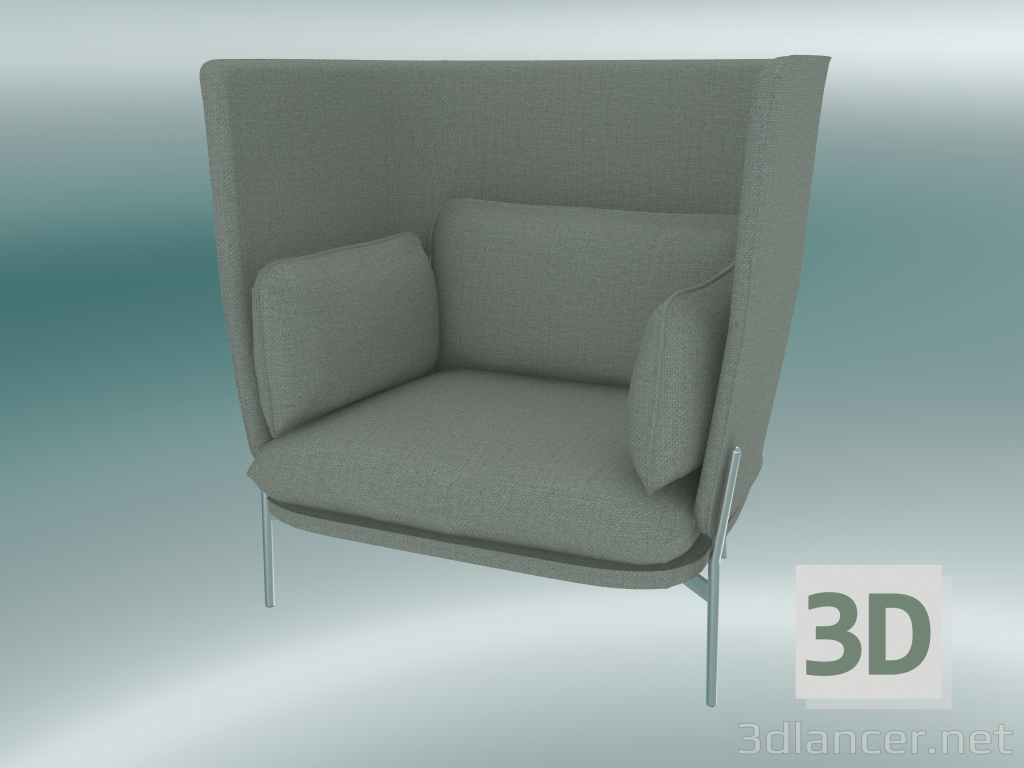 3D Modell Sessel Cloud (LN5, 90 x 111 H 120 cm, verchromte Beine, Sunniva 2 717) - Vorschau