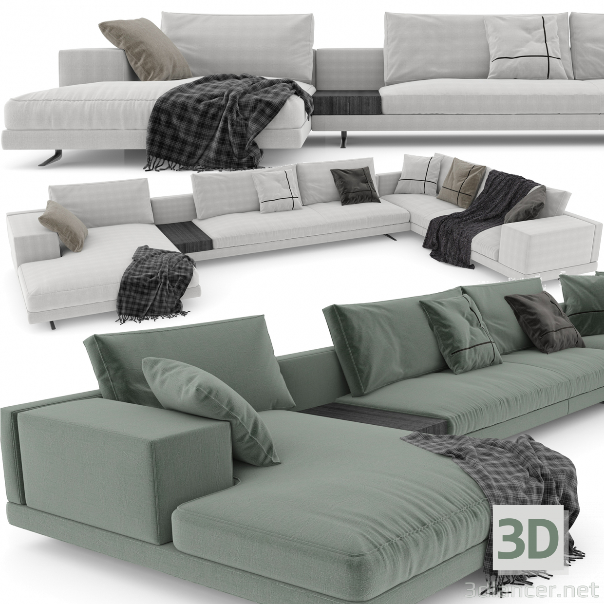 Sofa_Mondrian 3D-Modell kaufen - Rendern