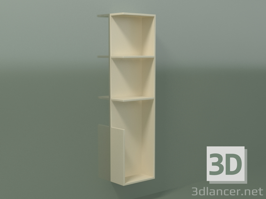 3D Modell Vertikales Regal (90U19004, Knochen C39, L 24, P 12, H 96 cm) - Vorschau