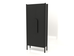 Garderobe mit kurzen Griffen B 01 (800x300x1800, Holz schwarz)