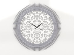 Wall clock ARROW (silver)