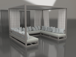 Sofa with curtains (Quartz gray)