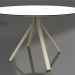 3d model Round dining table on column leg Ø120 (Gold) - preview
