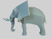Elefant niedrig Poly