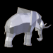 3d Слон low poly модель купити - зображення