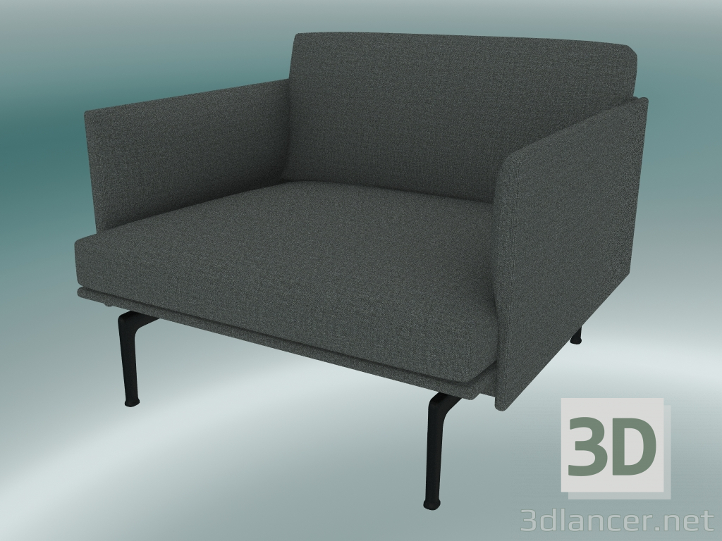 3d model Esquema del sillón (Remix 163, negro) - vista previa