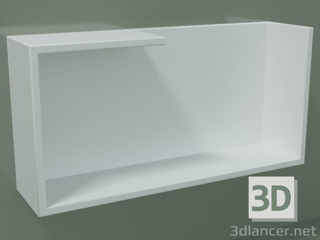 modello 3D Mensola orizzontale (90U19005, Glacier White C01, L 48, P 12, H 24 cm) - anteprima