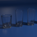 3d модель Стеклянные стаканы. – превью