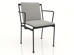 Chair with metal armrests