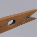 3D Modell Wäscheklammer (Holz) - Vorschau