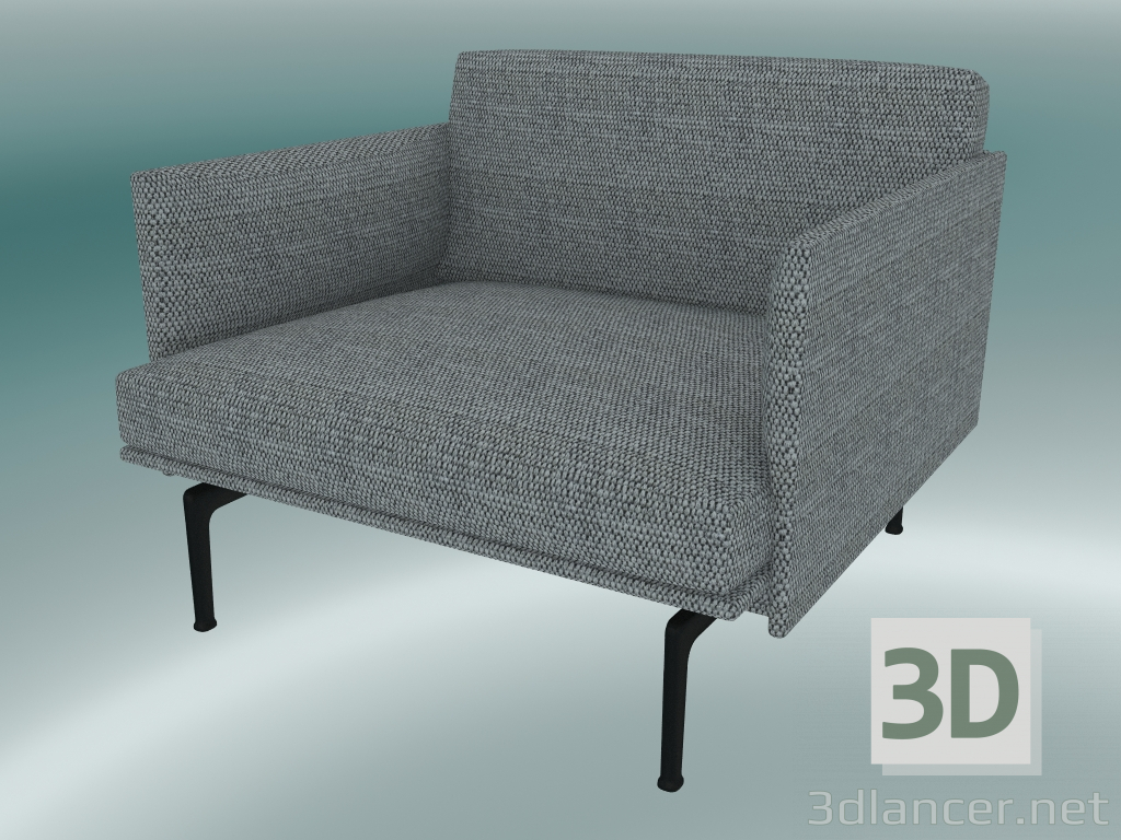3d model Esquema del sillón (Vancouver 14, negro) - vista previa