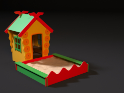 Дитячий ігровий будиночок з пісочницею