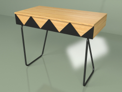 Large Woo Desk (black, light veneer)