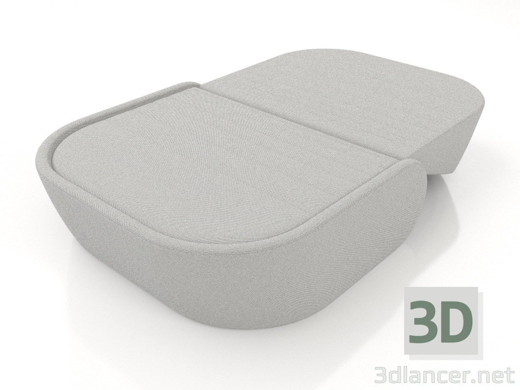 3d модель Диван-кровать 1,5 местный (разложенный) – превью