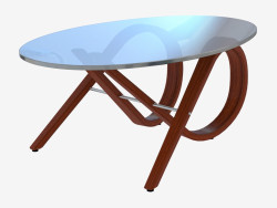 Mesa de centro con mesa ovalada