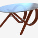 modello 3D Tavolino con piano tavolo ovale - anteprima