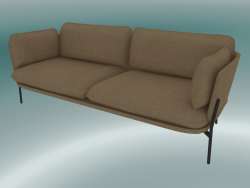 Sofa Sofa (LN3.2, 84x220 H 75cm, Jambes noires et chaudes, Hot Madison 495)